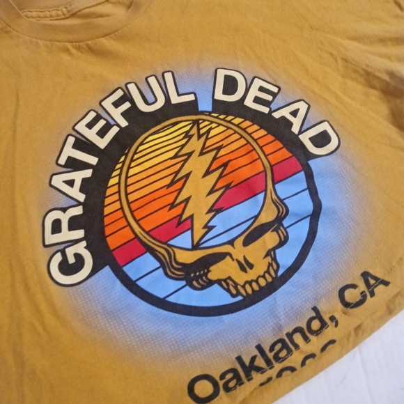 Grateful Dead Yellow Logo Crop Tee 787 - Picture 3 of 7